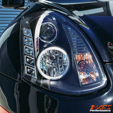 Black LED DRL Projector Head Lights for Nissan & Infiniti G35 V35 Coupe 2003 - 2008 - Mars Performance