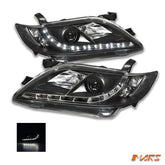 Black LED DRL Projector Head Lights for Toyota Camry 2006 - 2009 - Mars Performance