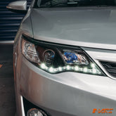 Black LED DRL Projector Head Lights for Toyota Camry 2012 - 2015 - Mars Performance