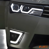 Black LED DRL Projector Head Lights with LED indicators for Toyota Corolla 2013 - 2016 Sedan - Mars Performance
