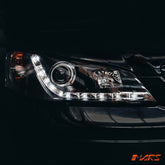 Black LED DRL Style Head Lights for Ford Falcon Fairmont BA BF Sedan Ute 2002 - 2006 NON XR - Mars Performance