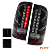 Black LED Tail lights with LED Indicators for Toyota Hilux VIGO 2005 - 2014 UTE PICK UP - Mars Performance