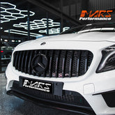 Black Panamericana AMG Style Front Bumper Bar Grill Grille Bodykit for Mercedes - Benz GLA - Class X156 2013 - 2016 - Mars Performance
