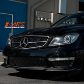 Black Series Style Carbon Fibre front bumper bar lip spoiler for Mercedes - Benz W204 AMG C63 11 - 14 update - Mars Performance