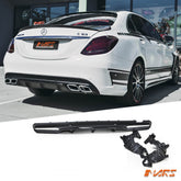 C63 - S Style Diffuser Bodykit for Mercedes - Benz C - Class W205 Sedan & S205 Wagon AMG Sport Rear Bumper Bar & C43 2015 - 2018 - Mars Performance