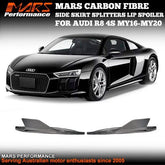 Capristo Style Carbon Fibre Side Skirt Splitters Lip Spoiler Bodykit for AUDI R8 4S 2016 - 2020 - Mars Performance