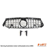 Chrome Black A45 Style Front Bumper Bar Grille Grill Bodykit for Mercedes - Benz A - Class W177 V177 & A35 AMG 2023 - 2025 - Mars Performance