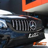 Chrome Black AMG GLC63 Style Front Bumper Bar Grille for Mercedes - Benz GLC - Class X253 C253 2015 - 2019 - Mars Performance
