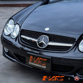 Chrome Black AMG Style Front Bumper Bar Grille Grill Bodykit for Mercedes - Benz SL - Class R230 2005 - 2008 Series 2 - Mars Performance