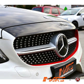 Chrome Black C43 Diamond Star Style Front Bumper Bar Grille for Mercedes - Benz MY15 - MY18 C - Class W205 Sedan & C205 Coupe - Mars Performance