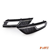 Chrome Black RS4 Style Front Bumper Bar Fog Lights Cover Grille for AUDI A4 B8 2012 - 2013 - Mars Performance