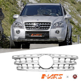 Chrome Silver AMG Style Front Bumper Bar Grill Bodykit for Mercedes - Benz ML - Class W164 2009 - 2012 & ML63 - Mars Performance