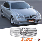 Chrome Silver CL5 Style Front Bumper Bar Grille Grill Bodykit for Mercedes - Benz E - Class W211 2007 - 2008 - Mars Performance