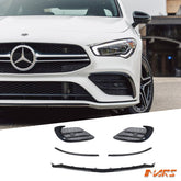 CLA35 AMG Style Front Bumper Bar Carnards Blades Lip Spoiler Bodykit for Mercedes - Benz CLA - Class C118 W118 2018 - 2024 - Mars Performance