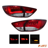 Clear Red 3D LED Stripe Bar Tail lights with LED Indicators for Mazda CX - 5 KE 2012 - 2015 - Mars Performance