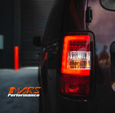 Clear Red 3D LED Stripe Tail lights for Volkswagen VW CADDY 2005 - 2015 - Mars Performance