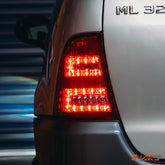 Clear Red LED Tail Lights for Mercedes - Benz ML - Class W163 1997 - 2005 & ML55 AMG - Mars Performance