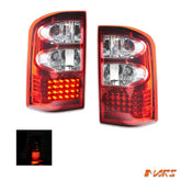 Clear Red LED Tail lights for Nissan Patrol GU 1997 - 2004, Series 1, 2, 3. - Mars Performance
