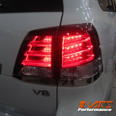 Clear Red LED Tail Lights for TOYOTA LANDCRUISER FJ200 LC200 200 Series 2007 - 2015 - Mars Performance
