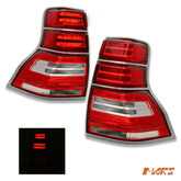 Clear Red LED Tail Lights for TOYOTA LANDCRUISER Prado 150 Series FJ150 LC150 2009 - 2017 - Mars Performance