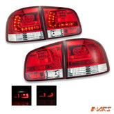 Clear Red LED Tail lights for Volkswagen VW Touareg 7L 2003 - 2007 - Mars Performance