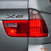 Clear Red LED Tail Lights & Tail Gate Garnish for BMW X5 E53 2000 - 2003 Pre LCI - Mars Performance