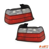 Clear Red M3 Style Tail Lights for BMW 3 - Series E36 4 Doors Sedan 1991 - 1998 - Mars Performance