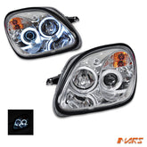 Crystal Clear CCFL Angel Eyes Head Lights for Mercedes - Benz SLK R170 1997 - 2004 - Mars Performance
