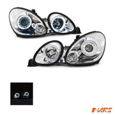 Crystal Clear CCFL Angel - Eyes Projector Head Lights for Lexus GS300 1998 - 2005 JZS160R - Mars Performance