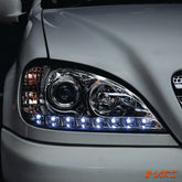 Crystal Clear LED DRL Day Time Projector Head Lights for Mercedes - Benz ML W163 1998 - 2001 - Mars Performance
