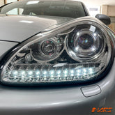 Crystal Clear LED DRL Projector Head Lights for Porsche Cayenne 955 9PA 2003 - 2006 - HID/Xenon model only - Mars Performance
