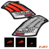 Crystal Clear LED Tail lights with LED indicators for Suzuki Swift Hatch 2011 - 2017 - Mars Performance