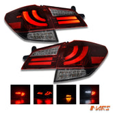 CRYSTAL - EYE Smoked Red Full LED Tail lights with Sequential Indicator for Subaru 5GEN Liberty Legacy OutBack 2009 - 2014 Wagon - Mars Performance