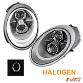 DRL LED Dual Projector Head Lights for Porsche 911 997 Pre Update 2005 - 2008 (Compatible With Halogen Model) - Mars Performance