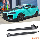Evolution Style Lower Side Skirts Bodykit For Mitsubishi CJ CF Lancer Sedan 2007 - 2019 - Mars Performance