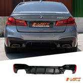 F90 M5 Style Gloss Black Rear Bumper Bar Diffuser Spoiler Bodykit for BMW 5 Series G30 G31 M Sport 2017 - 2023 - Mars Performance