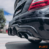 Flokraft Carbon Fibre Rear Bumper Bar Diffuser Bodykit for Mercedes Benz AMG C63 W204 C204 2011 - 2014 - Mars Performance