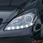 for Stock Halogen model - Black LED DRL Projector Head Lights for Mercedes - Benz SLK R171 2003 - 2010 - Mars Performance