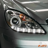 for Stock Halogen model - Crystal Clear LED DRL Projector Head Lights for Mercedes - Benz SLK R171 2003 - 2010 - Mars Performance