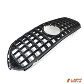 (For X254 Non AMG Sport Bumper Bar) Gloss Black Panamericana GLC63 Style Front Grille Grill Bodykit for Mercedes - Benz GLC - Class 2023+ - Mars Performance