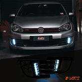 Front Bumper Bar LED DRL Day - Time Fog Lights Cover for Volkswagen VW Golf VI 6 GTi 2009 - 2013 - Mars Performance