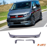 Front Bumper Bar Lower Lip Spoiler & Corner Splitters Bodykit for VolksWagen VW Transporter & Multivan T6 & ABT - Mars Performance