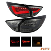 Full Smoked 3D LED Stripe Bar Tail lights with LED sequential Indicators for Mazda CX - 5 KE 2012 - 2015 - Mars Performance