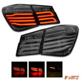Full Smoked 3D Stripe Bar Tail Lights with LED Sequential indicators for Holden Cruze Sedan 2009 - 2016 - Mars Performance