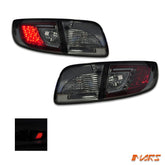Full Smoked LED Tail Lights for Mazda 3 4 doors Sedan BK 2003 - 2009 - Mars Performance