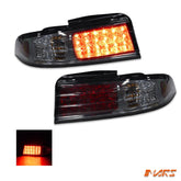 Full Smoked LED Tail Lights for Nissan 200SX Silvia S14 1993 - 1998 - Mars Performance