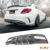 Future Design Carbon Fibre Rear Bumper Bar Diffuser Bodykit for Mercedes - Benz C63 & C63 - S AMG W205 Sedan & S205 Wagon MY15 - MY18 - Mars Performance