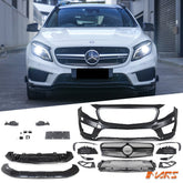GLA45 AMG Style Front Bumper bar Bodykit & Grill for Mercedes - Benz GLA - Class X156 2013 - 2016 - Mars Performance