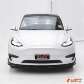 Gloss Black Aero DYNAMIC Lower Front Bumper bar Lip Spoiler BodyKit for Tesla Model Y 2022 - 2024 - Mars Performance