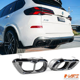 Gloss Black Aero Performance Replacement Exhaust Muffler Tips for BMW X5 G05 X6 G06 X7 G07 M Sport Bumper bar - Mars Performance